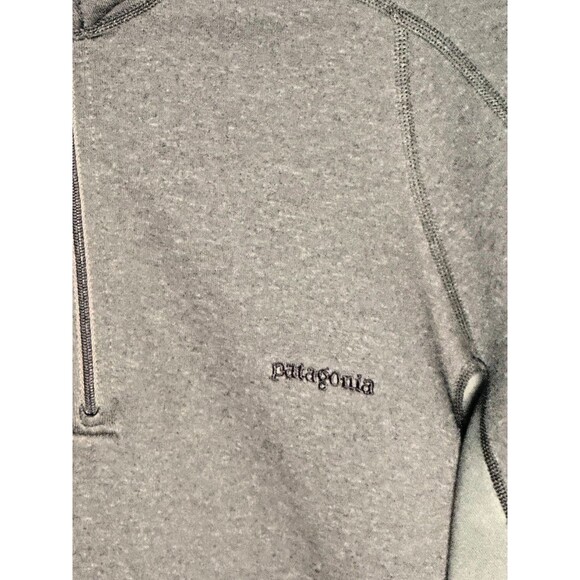 Patagonia Stretch Velocity 1/4 Zip Fleece Pullover Men Sz Medium Army Green EUC - Picture 2 of 4